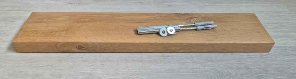 Eiken wandplank 70x15cm, 4cm dik, zwevend systeem, Huis en Inrichting, Ophalen, Nieuw