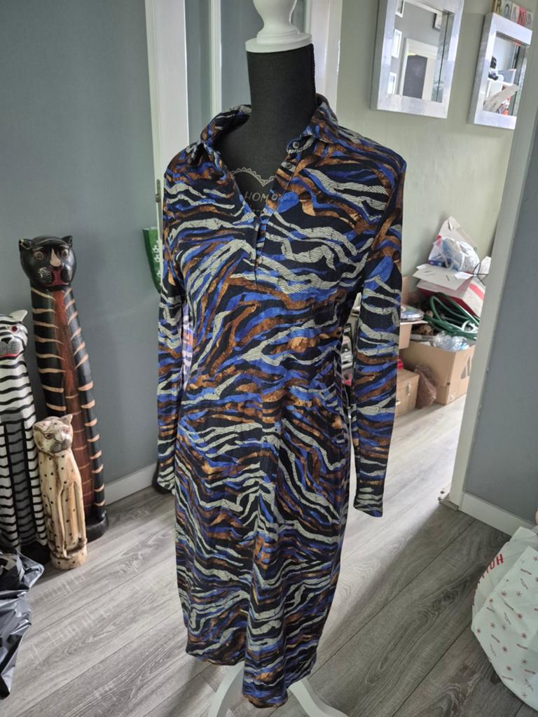 Roberto Sarto jurk met zebraprint - Maat 40, Roberto Sarto, Ophalen of Verzenden, Zo goed als nieuw, Maat 38/40 (M)