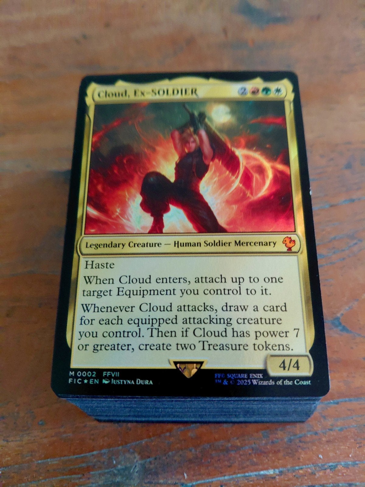 Mtg commander deck cloud final fantasy equipment, Ophalen of Verzenden, Zo goed als nieuw, Starterdeck
