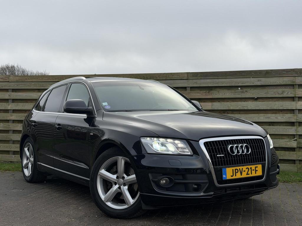 Audi Q5 3.2 FSI quattro S-line Pano B&O Clima VOL, Auto's, Gebruikt, Zwart, Bedrijf, Vierwielaandrijving