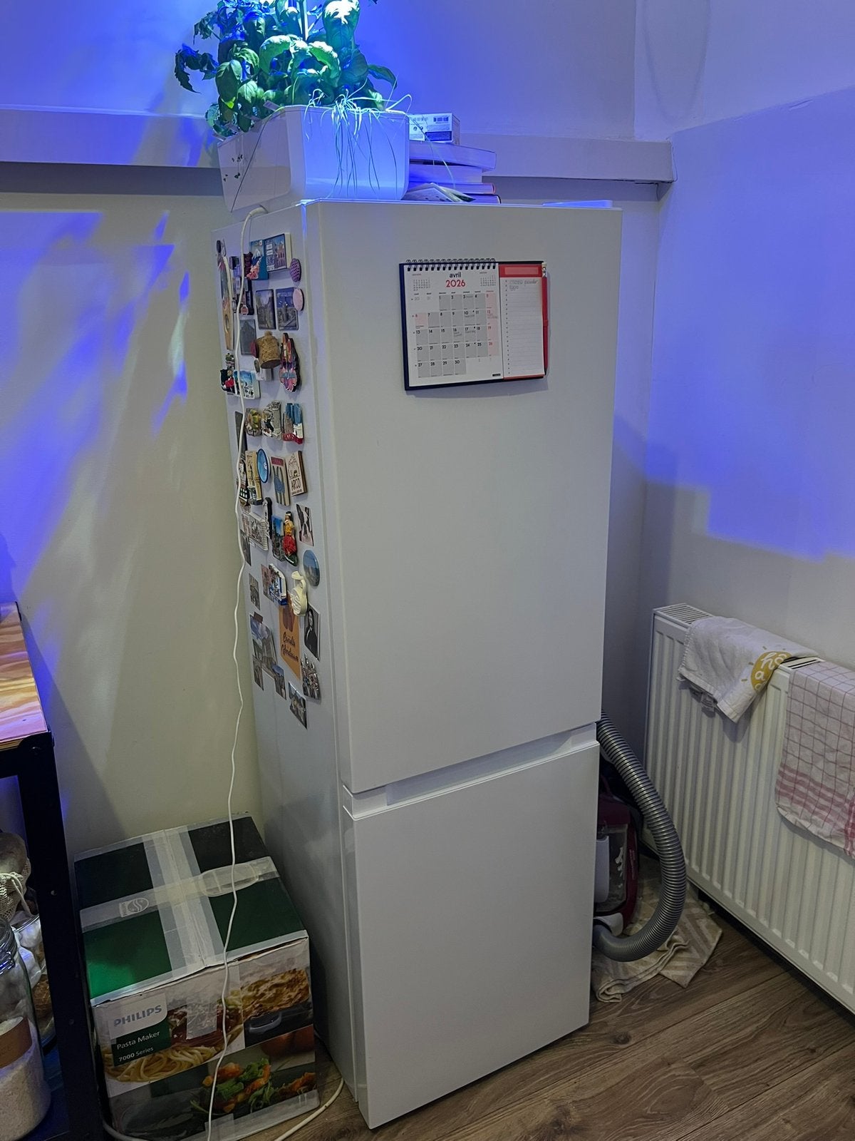 IKEA LAGAN Fridge/Freezer, white, less than a year old, 100 tot 150 liter, Ophalen of Verzenden, Zo goed als nieuw, 140 tot 160 cm