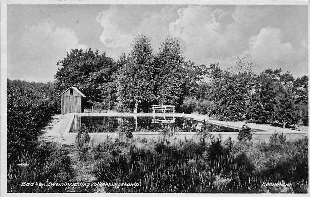 AN159 Bennekom Zweminrichting Zwembad Valkenburgskamp 1937, Verzenden, 1920 tot 1940, Gelopen, Gelderland