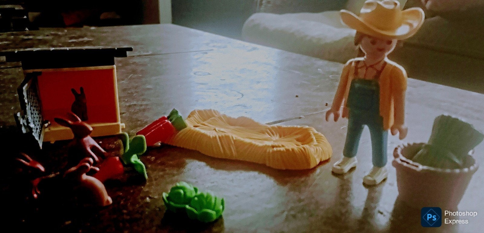 Man Met Tuinbroek Aan Met Konijntjes En Hok, Ophalen of Verzenden, Gebruikt, Los playmobil