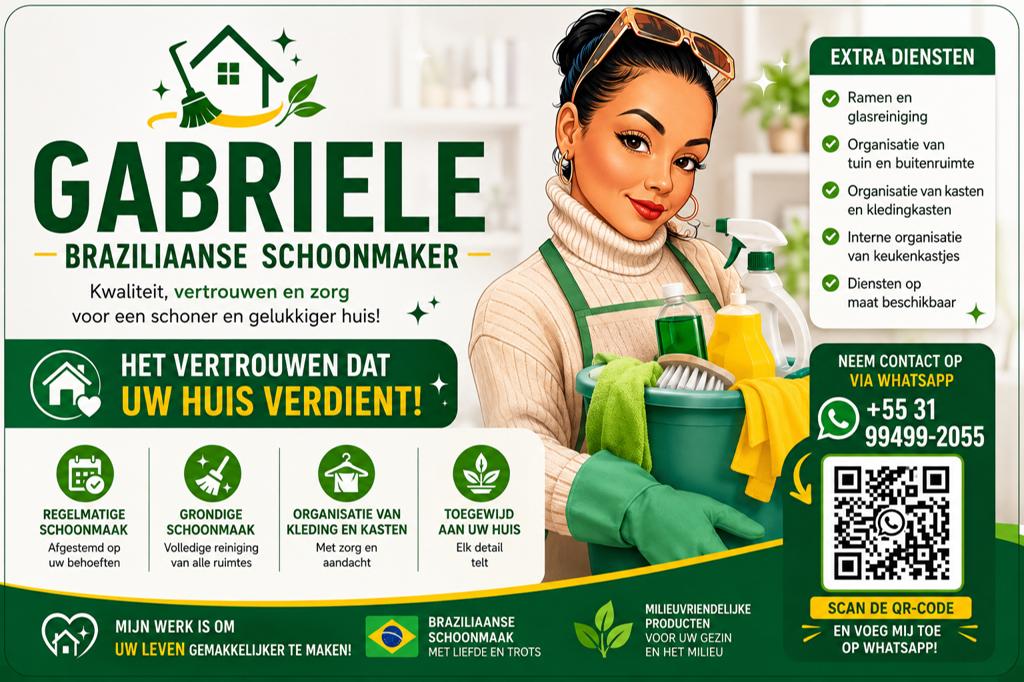 Braziliaanse schoonmaakster – Zaandam en omgeving