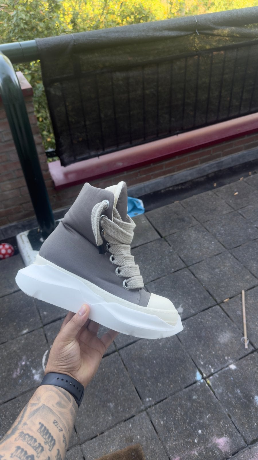 Rick Owens DRKSHDW  - Grijs - Maat 41, Kleding | Heren, Ophalen of Verzenden, Gedragen, Overige kleuren, Sneakers of Gympen