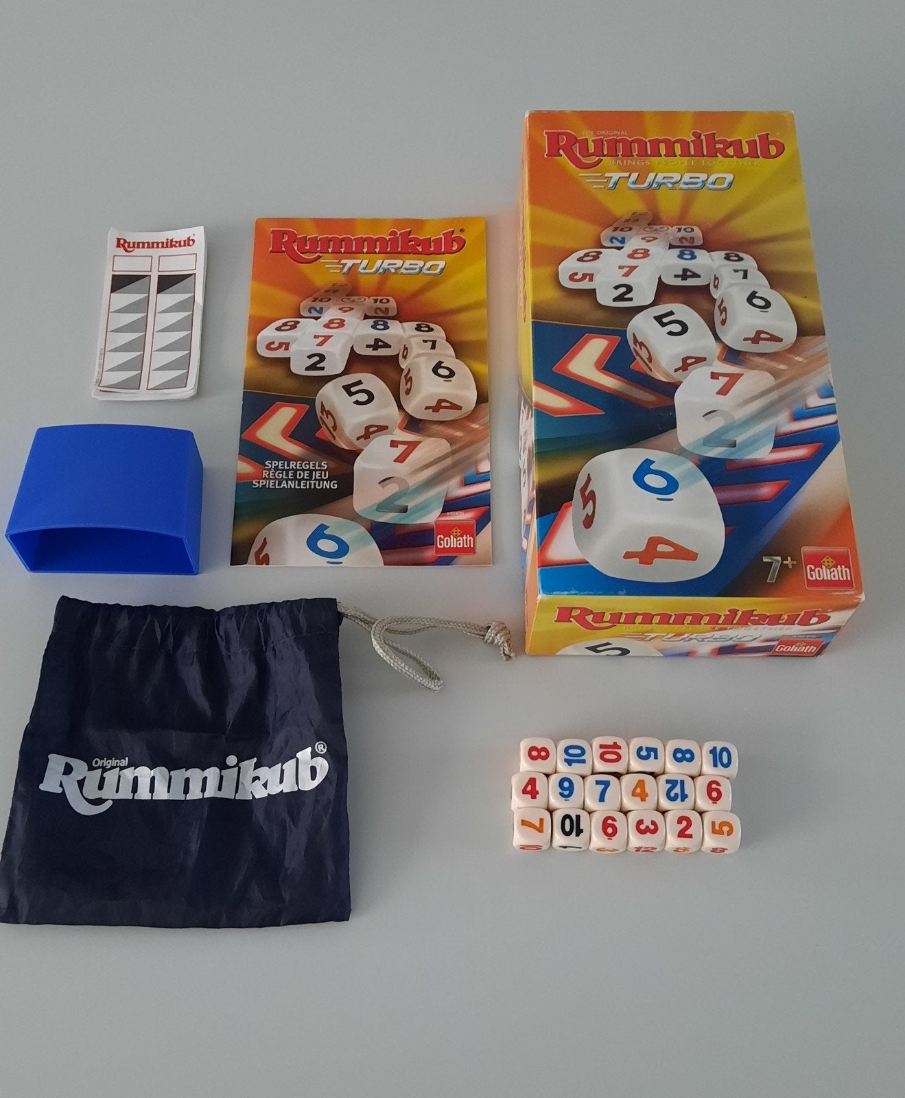 Rummikub Turbo Dobbelspel - Compleet en in Goede Staat, Vijf spelers of meer, Ophalen of Verzenden, Zo goed als nieuw, Goliath