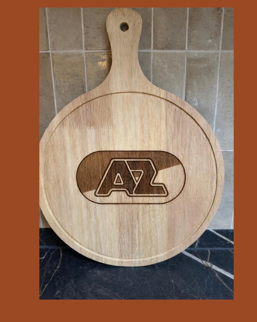 Borrelplank met het AZ logo erop, Verzamelen, Sportartikelen en Voetbal, Ophalen of Verzenden, Nieuw, AZ, Overige typen