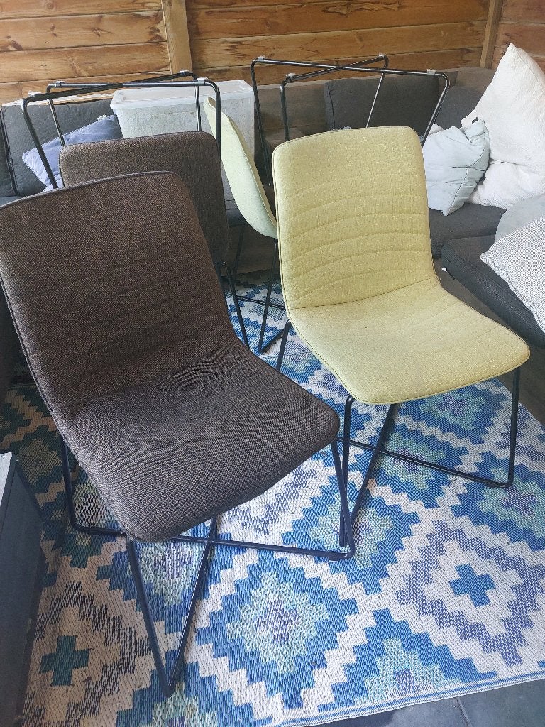 6 Stoelen vr eettafel, Ophalen, Gebruikt, Overige kleuren, Metaal