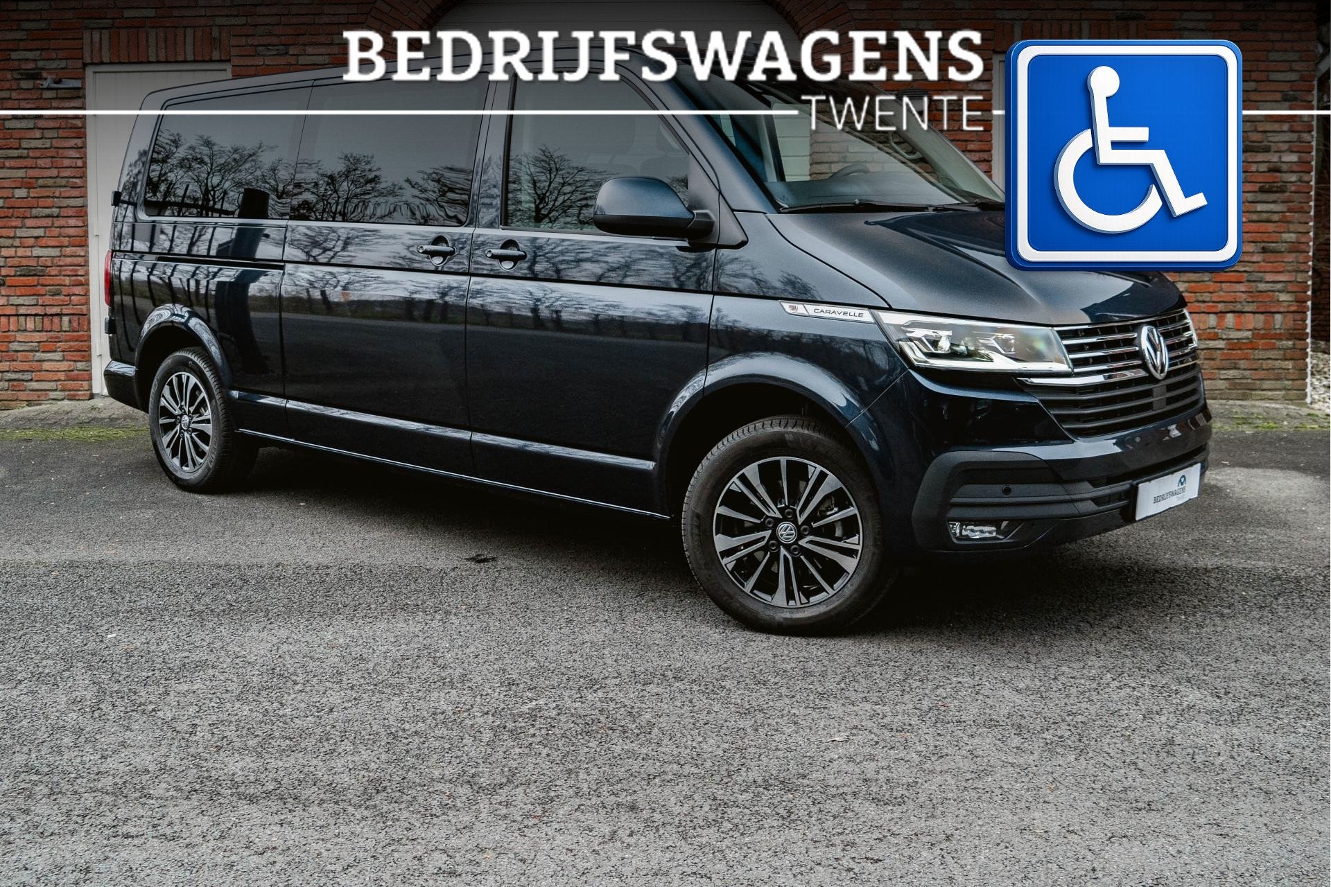Volkswagen Caravelle T6.1 ROLSTOELBUS 2.0 TDI 150 PK DSG L2H, Automatische klimaatregeling, Stof, Gebruikt, Zwart