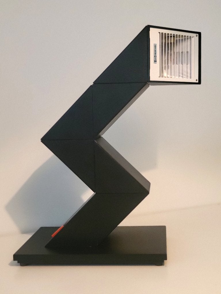 2 Vintage post modern Zig Zag lampen, Massive België, 1984, Kunststof, Overige merken, Vintage, Ophalen of Verzenden