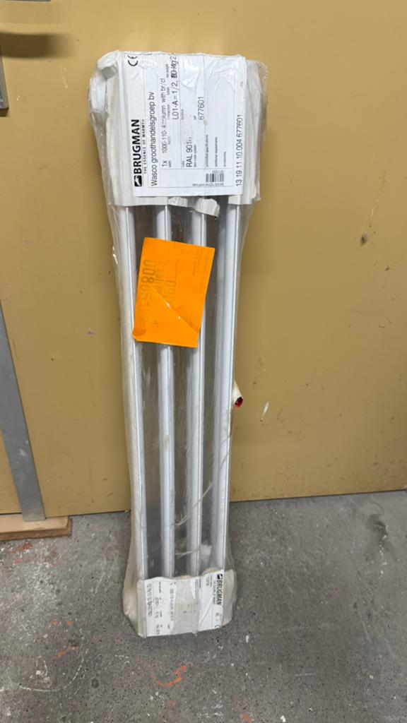 Nieuwe Brugman design radiator 100x20 cm – wit – nog verpakt, Ophalen, Radiator, Nieuw, Minder dan 60 cm