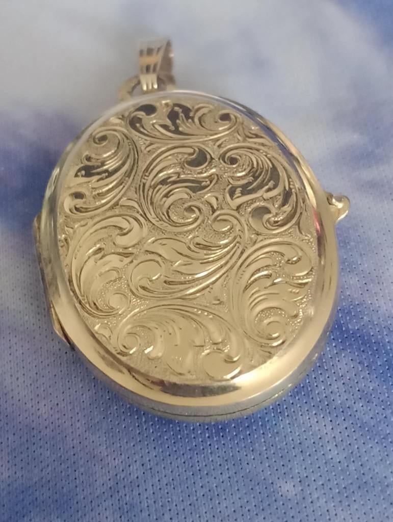  VINTAGE VERGULDE MEDAILLON & KETTING, Verstelbaar, Verzenden, Nieuw, Goud