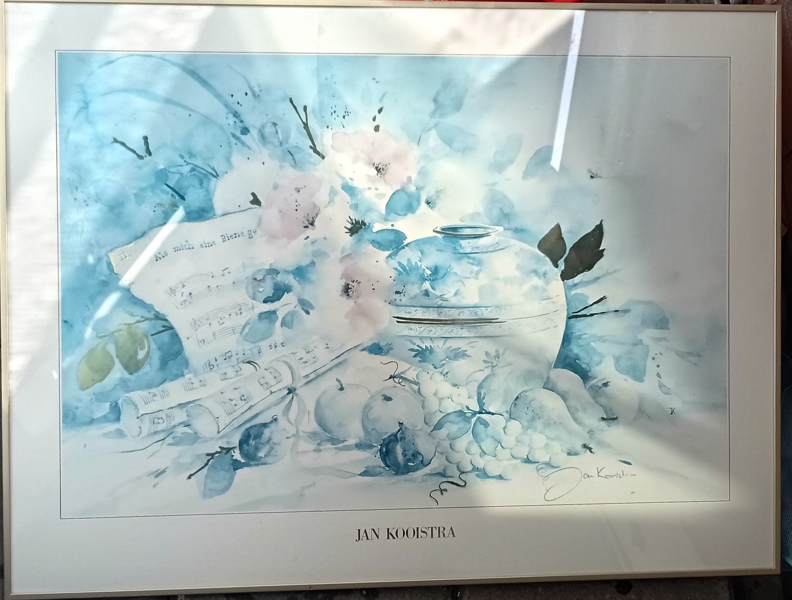 Mooi ingelijst aquarel van Jan Kooistra, Ophalen of Verzenden