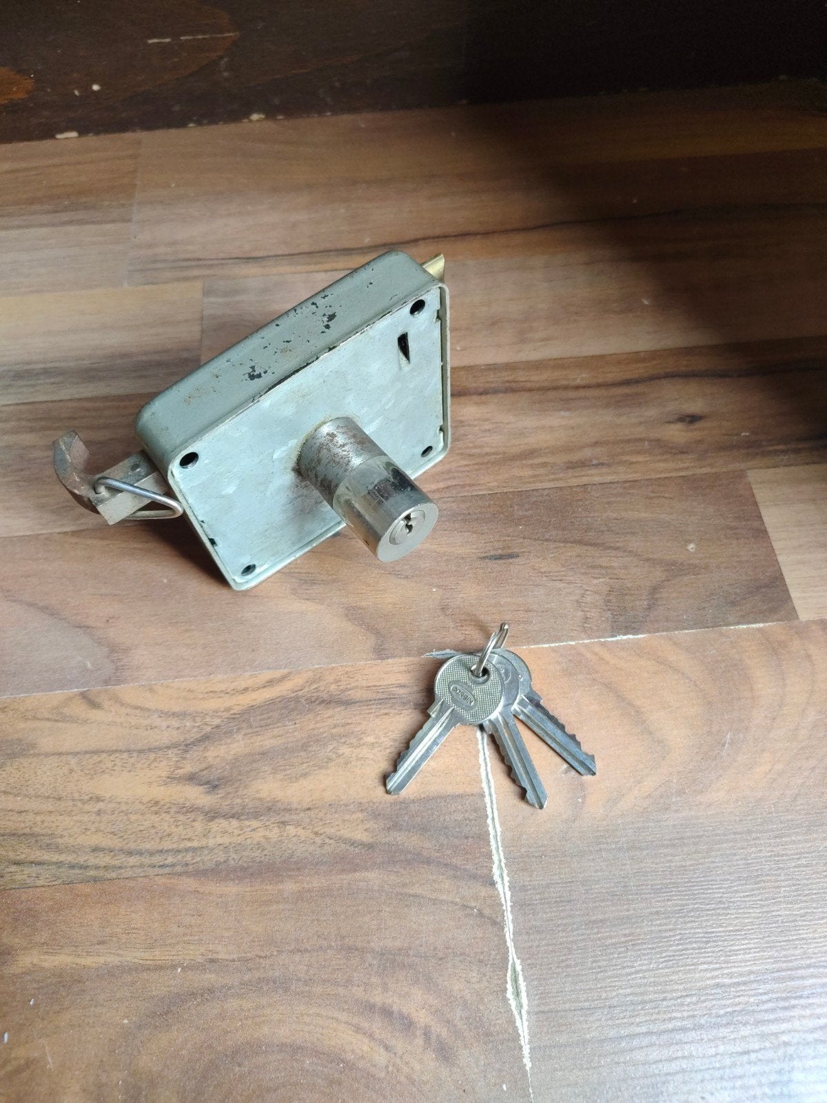 Corbin oplegslot met vaste staartcilinder met 3 sleutels, Ophalen of Verzenden, Slot