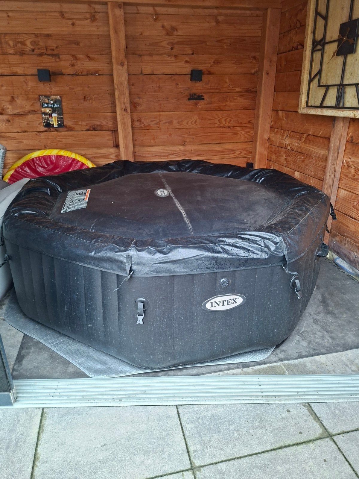 Intex PureSpa opblaasbare jacuzzi met afdekzeil, Tuin en Terras, Ophalen of Verzenden, Gebruikt, Filter, Opblaasbaar