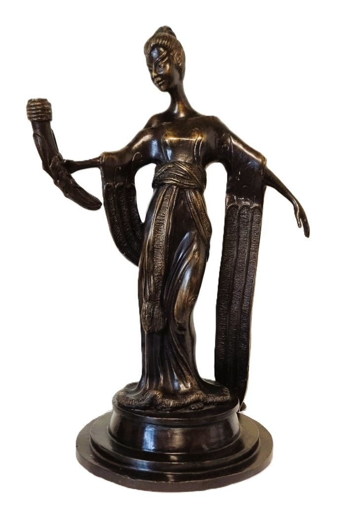 Bronzen beeld - 43cm, Antiek en Kunst, Antiek | Koper en Brons, Ophalen of Verzenden
