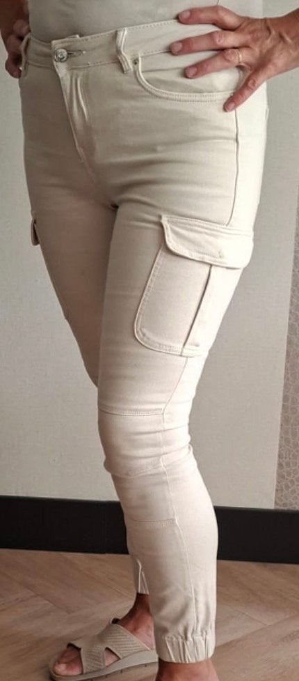 Only worker beige broek 38/32, Beige, Zo goed als nieuw, Lang, Ophalen