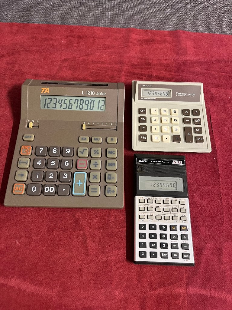 3x vintage rekenmachine , telmachine , calculator Casio, Diversen, Ophalen of Verzenden, Gebruikt