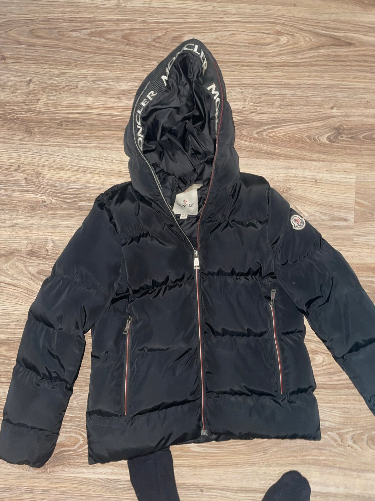 Moncler jas, Verzenden, Gedragen, Maat 46 (S) of kleiner, Zwart