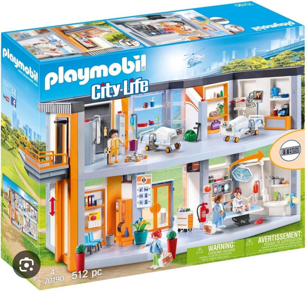 Playmobil city life ziekenhuis - set 70190, Kinderen en Baby's, Speelgoed | Playmobil, Ophalen, Zo goed als nieuw, Complete set