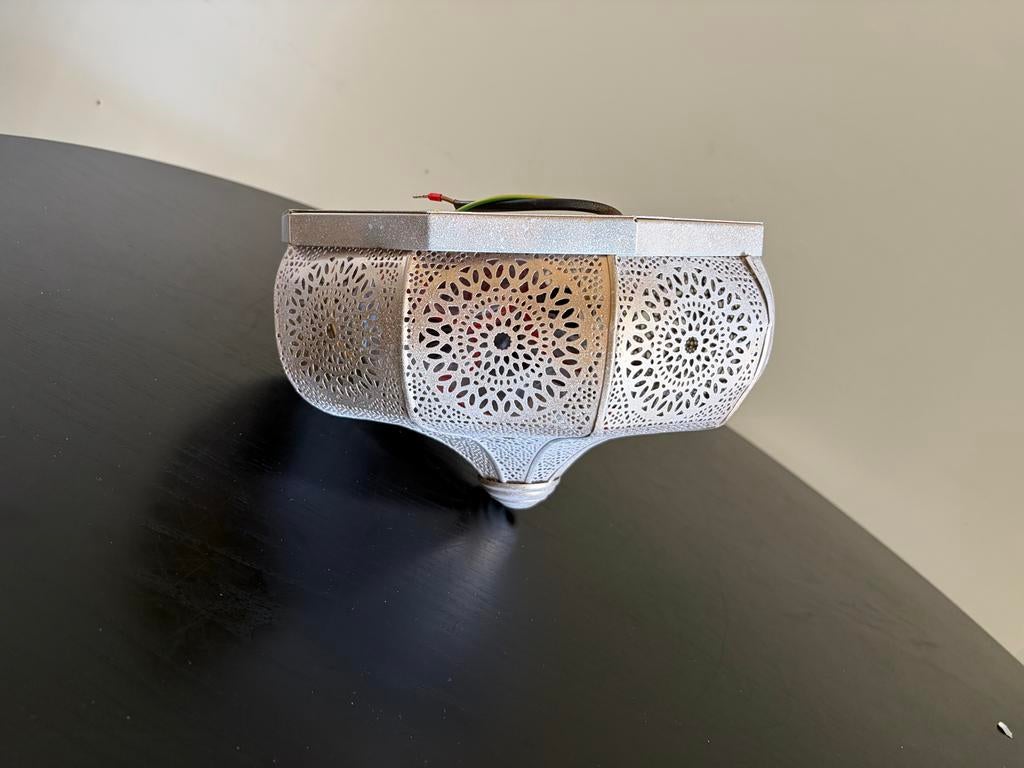 Marokkaanse plafondlamp/wandlamp, goudkleurig, Ophalen, Gebruikt