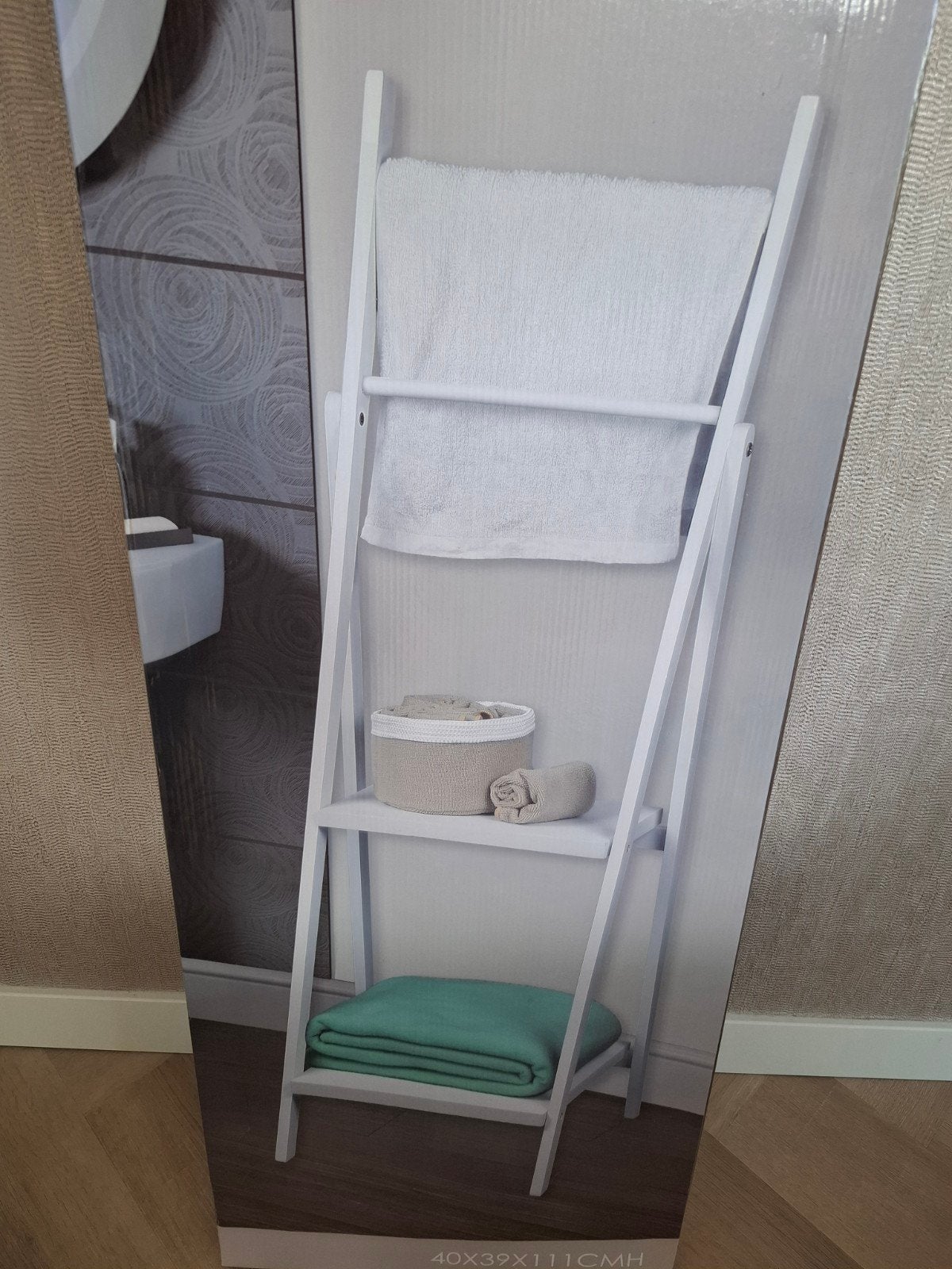 Nieuw wit houten handdoekenrek badkamerrek, Ophalen, Nieuw