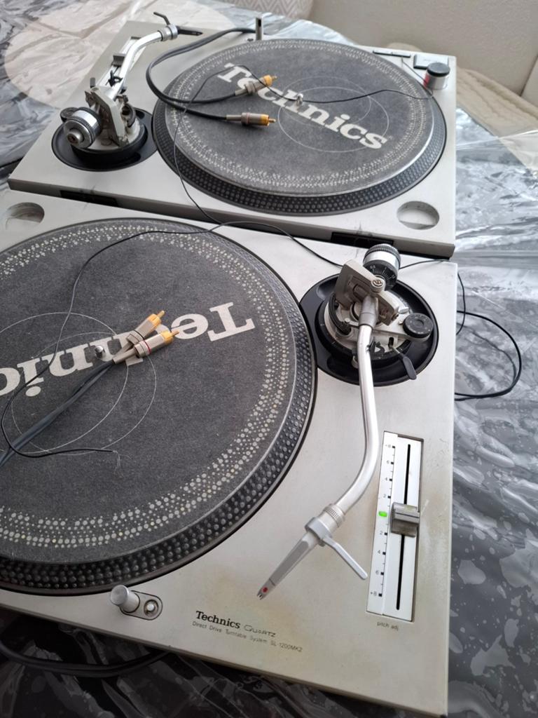 Technics SL-1200 MK2 Platenspelers (2 stuks), Audio, Tv en Foto, Platenspelers, Gebruikt, Pitch-regelaar, Ophalen of Verzenden