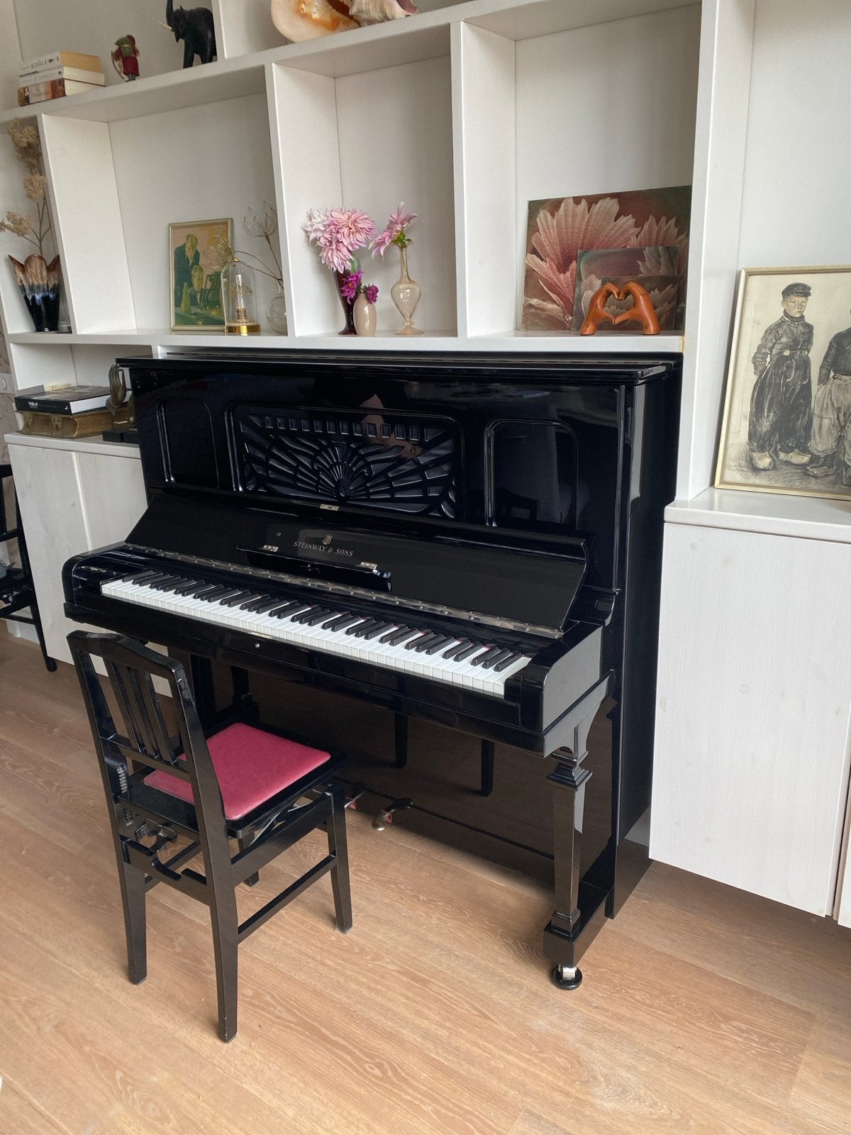 Steinway & Sons Piano - Zwart Hoogglans, Zwart, Ophalen of Verzenden, Zo goed als nieuw, Piano