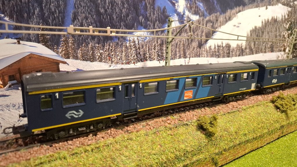 Lima H0 – Set van 2x NS Plan E/W Personenrijtuig 3, Gebruikt, Gelijkstroom, Analoog, Wagon