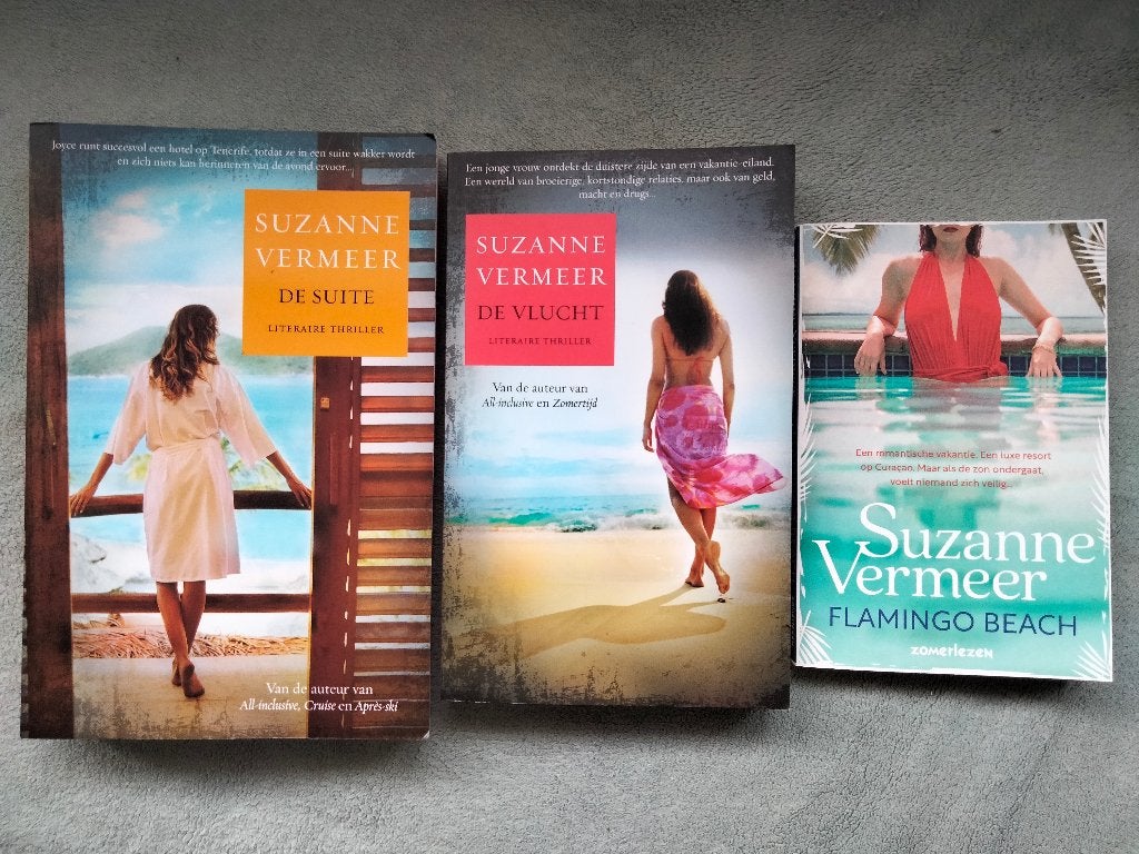 Suzanne Vermeer Thriller Boeken Set: De Suite, De Vlucht, Fl, Suzanne Vermeer, Nederland, Ophalen, Gelezen