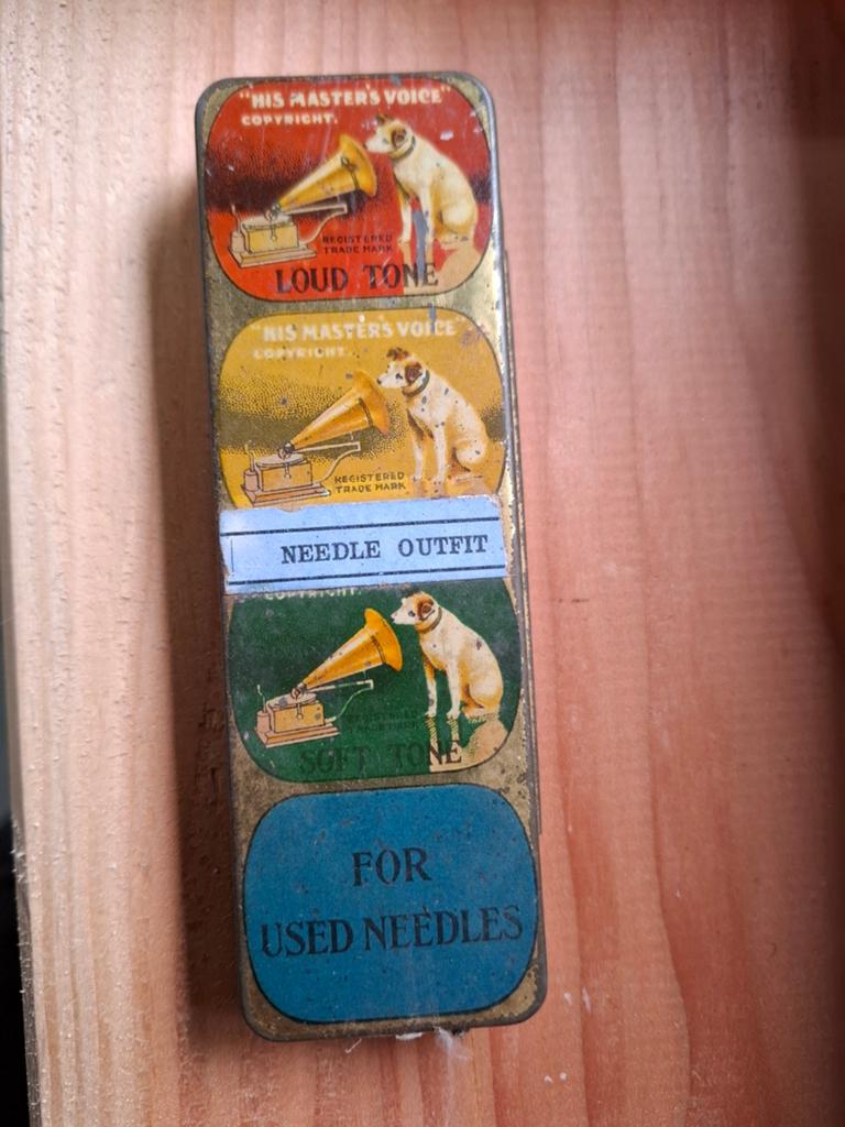 Antiek His Master's Voice Grammofoon Naaldendoosje, Ophalen of Verzenden