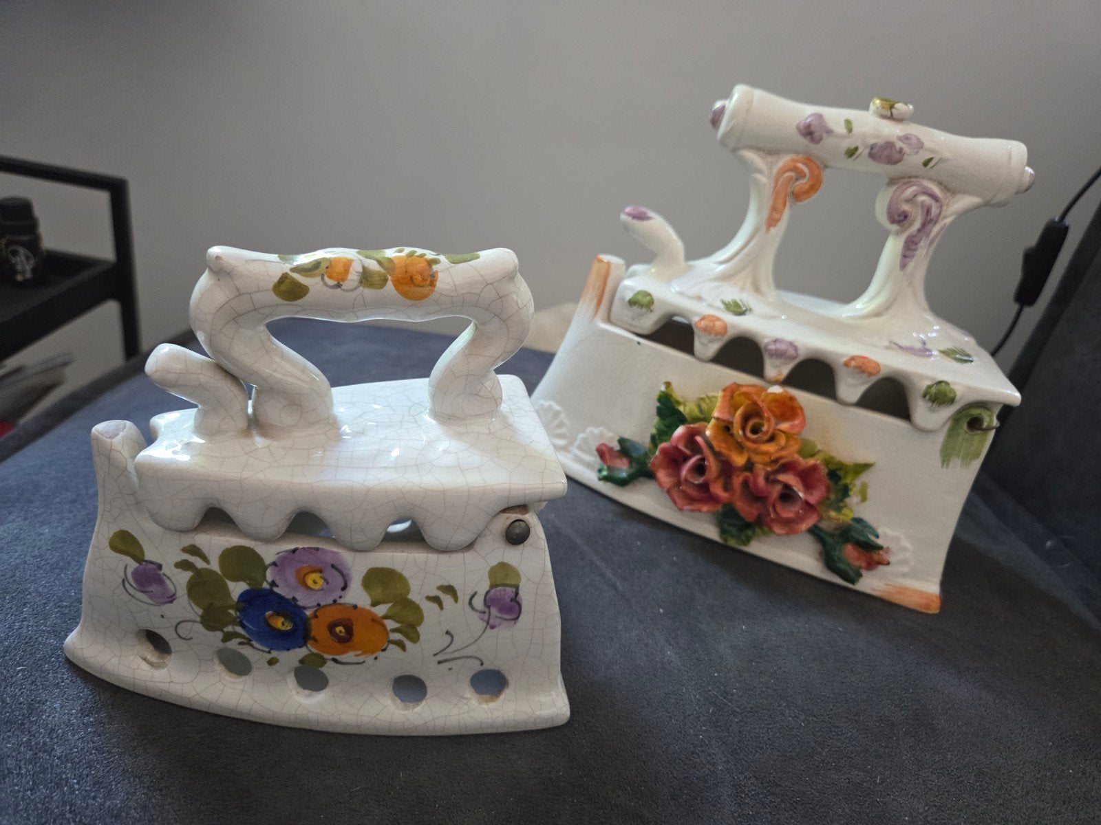 Decoratieve keramische strijkijzers - set van 2, Ophalen of Verzenden