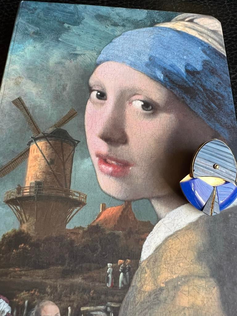 Blauwe en zwarte clips Langani, Sieraden, Tassen en Uiterlijk, Overige materialen, Gebruikt, Knopjes of Stekers, Verzenden