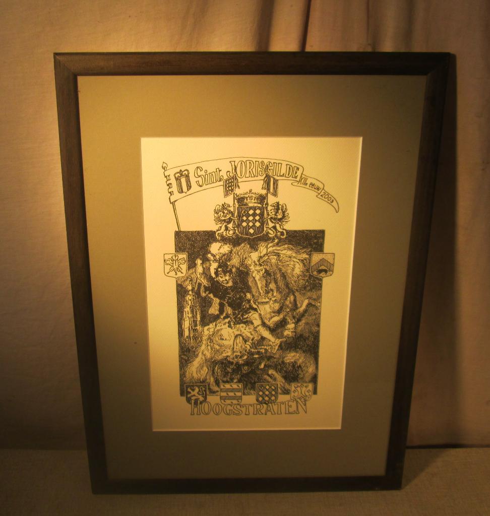 Mooie Gravure - Hoogstraten - 55x41, Antiek en Kunst, Ophalen of Verzenden, Gravure