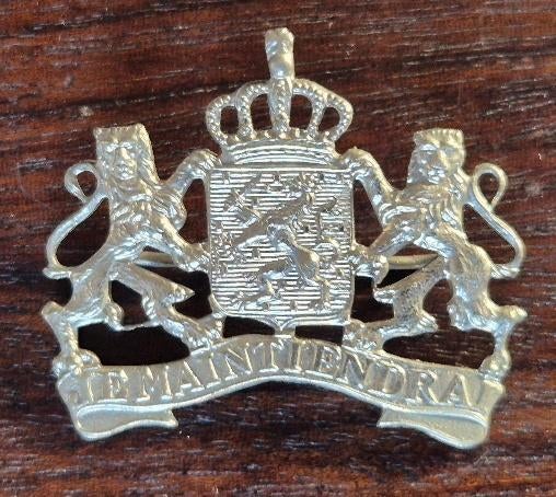 Rijkswapen gesp zilver of verzilverd, Ophalen, Landmacht, Nederland, Embleem of Badge