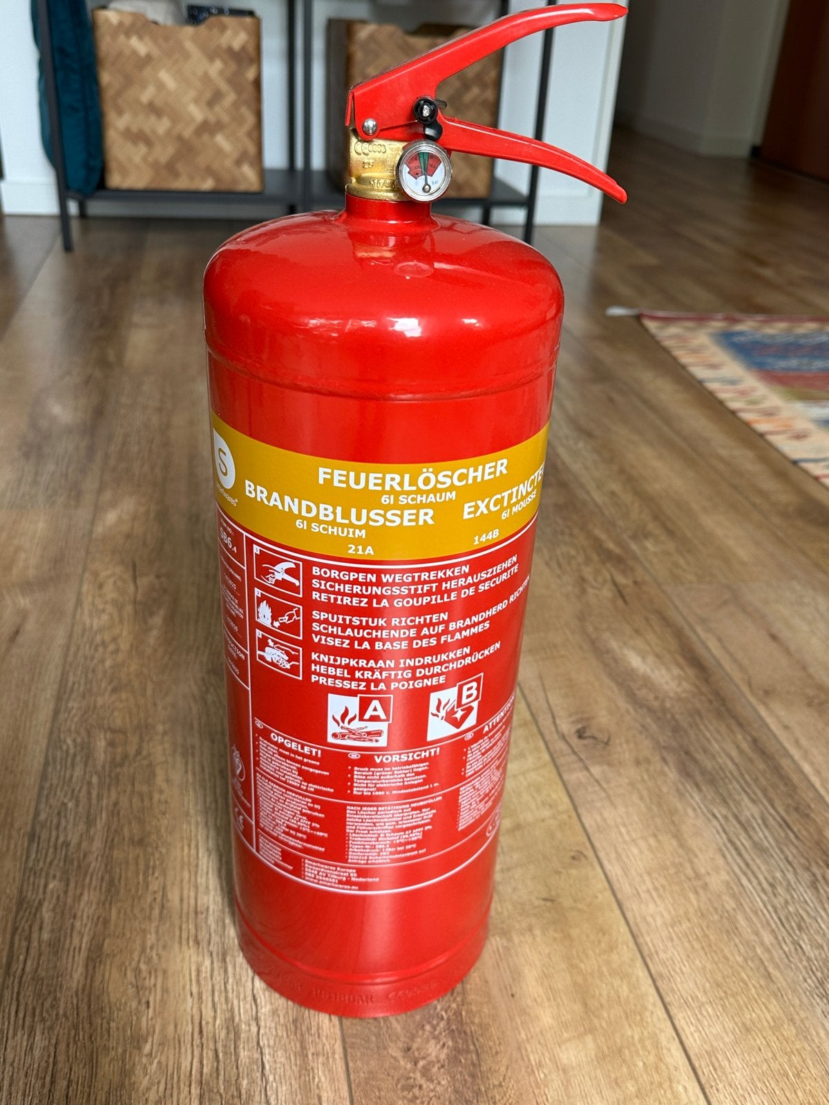 Brandblusser 6L schuim - Zo goed als nieuw, Ophalen of Verzenden, Zo goed als nieuw, Brandblusser