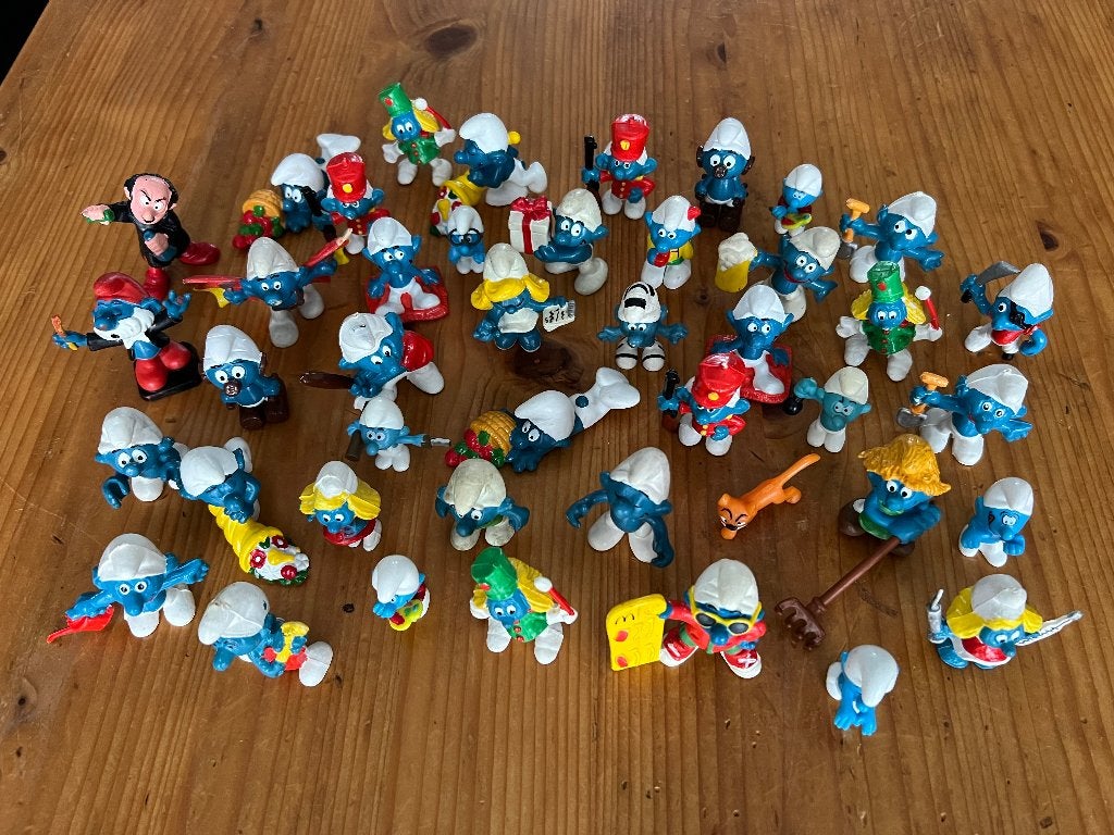 Collectie Smurfen figuren, Ophalen, Gebruikt, Verschillende Smurfen, Poppetje, Figuurtje of Knuffel