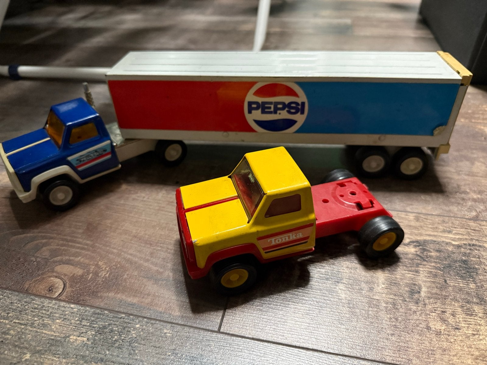 Tonka auto's met Pepsi oplegger, Ophalen of Verzenden, Gebruikt