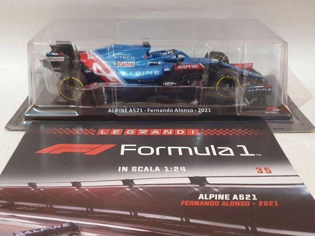 Alpine A521 Fernando Alonso F1 2021 IXO/Altaya 1:24, Hobby en Vrije tijd, Modelauto's | 1:24, Ophalen of Verzenden, Nieuw, Auto