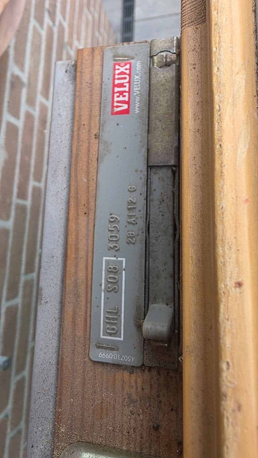 Velux Dakraam GGL S08 3059 met rolgordijn verduistering, Ophalen, Gebruikt, 80 tot 120 cm, 120 tot 160 cm