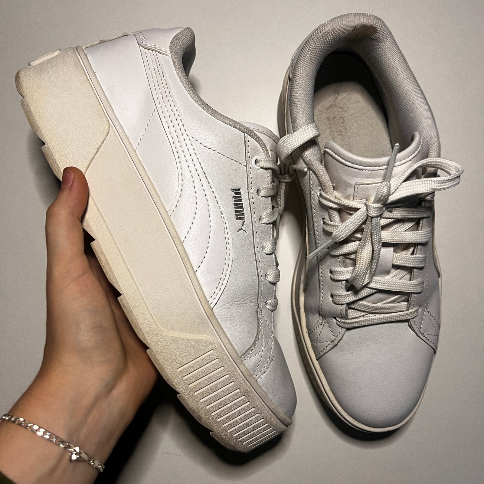 Puma Sneakers Dames Maat 40 - Wit, Kleding | Dames, Verzenden, Wit, Sneakers of Gympen, Gedragen