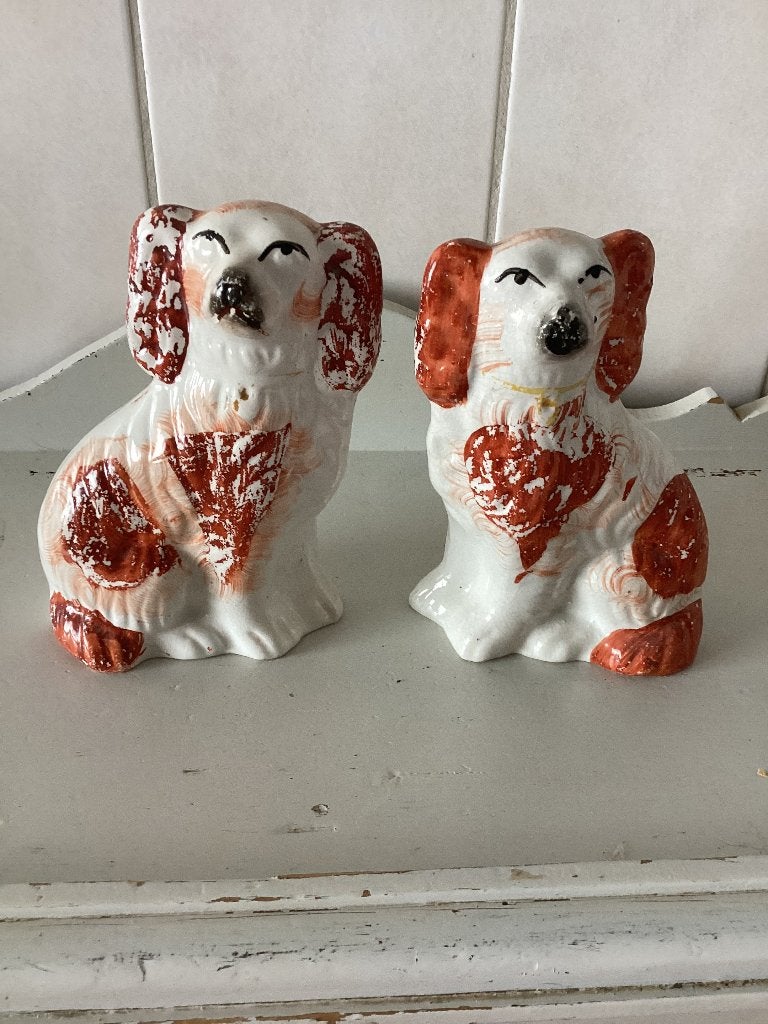 Antieke Staffordshire hondjes porselein, Antiek en Kunst, Ophalen