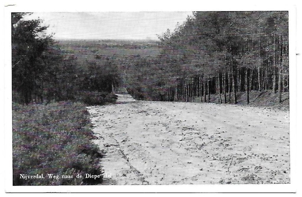 Nijverdal Weg Naar De Diepe Hel Oude Ansichtkaart (B1474 ), Verzamelen, Ophalen of Verzenden, 1960 tot 1980, Gelopen, Gelderland
