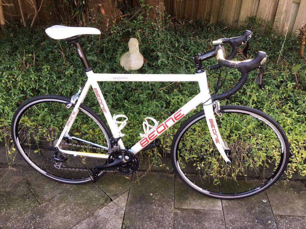 BeOne met Shimano 105 en 60 cm frame, Aluminium, Zo goed als nieuw, 57 tot 61 cm, Meer dan 20 versnellingen