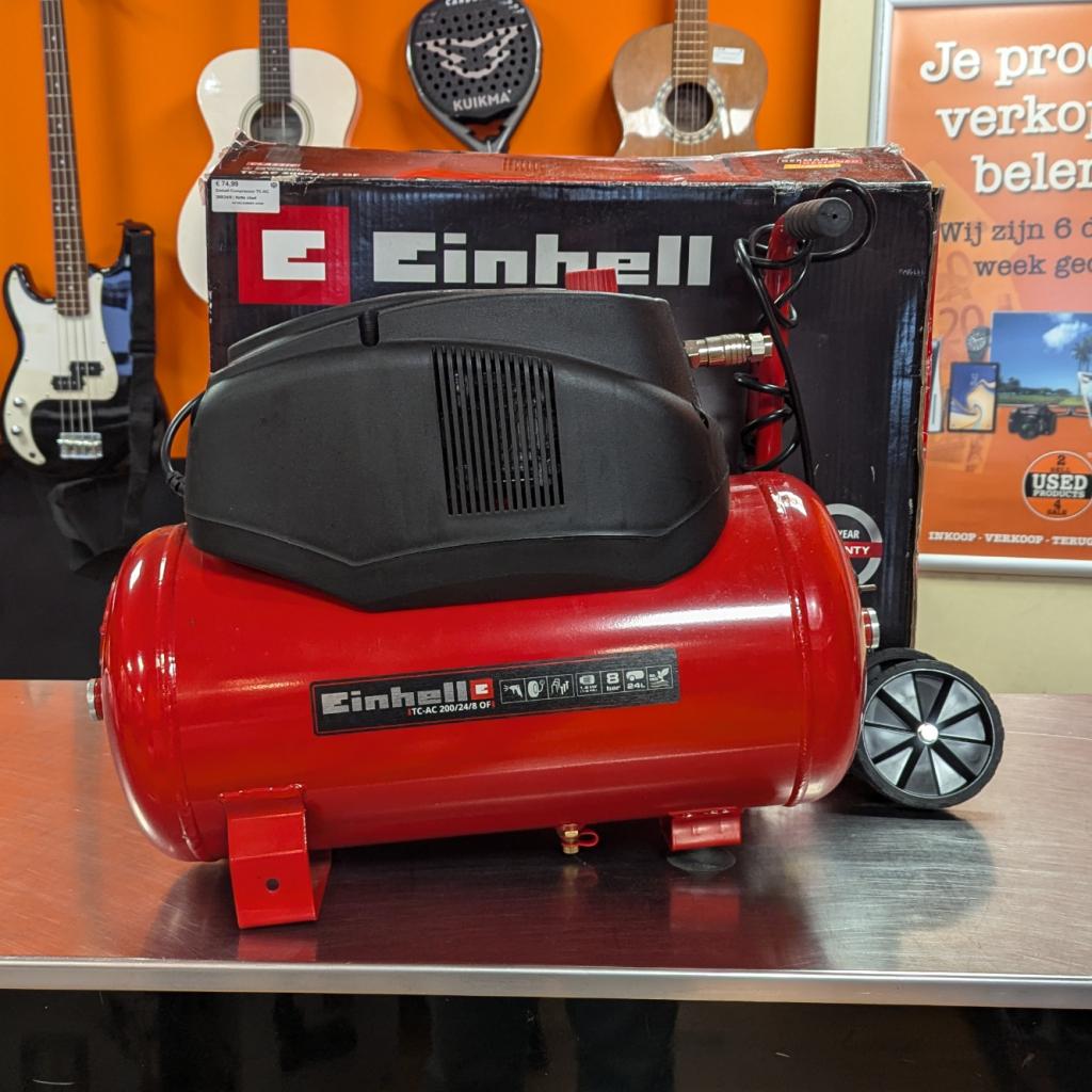 Einhell Compressor TC-AC 200/24/8 | Nette staat, Doe-het-zelf en Verbouw, Compressors, Zo goed als nieuw