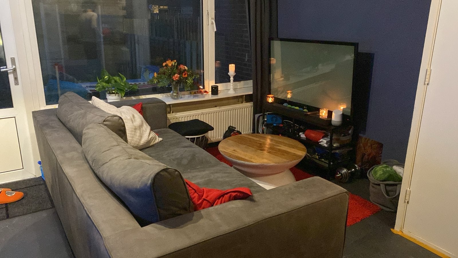 Gratis op te halen: Comfortabele hoekbank, Ophalen, 250 tot 300 cm, Gebruikt, 100 tot 125 cm