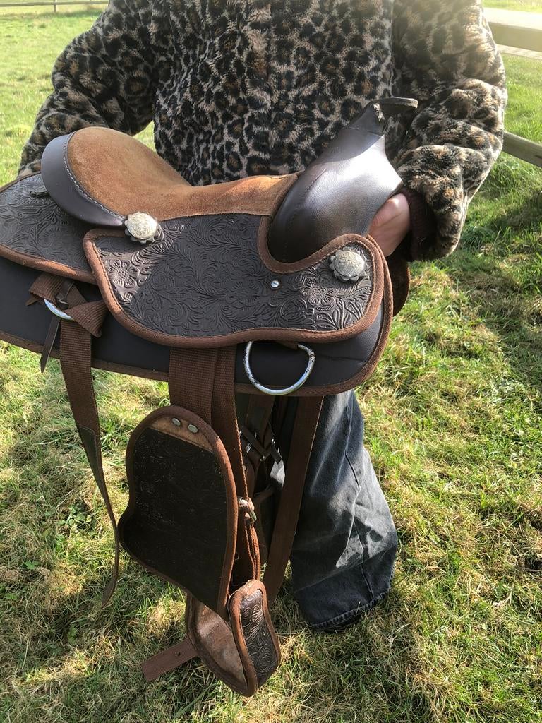 Leuk western zadel 13 inch, Ophalen of Verzenden, Zo goed als nieuw