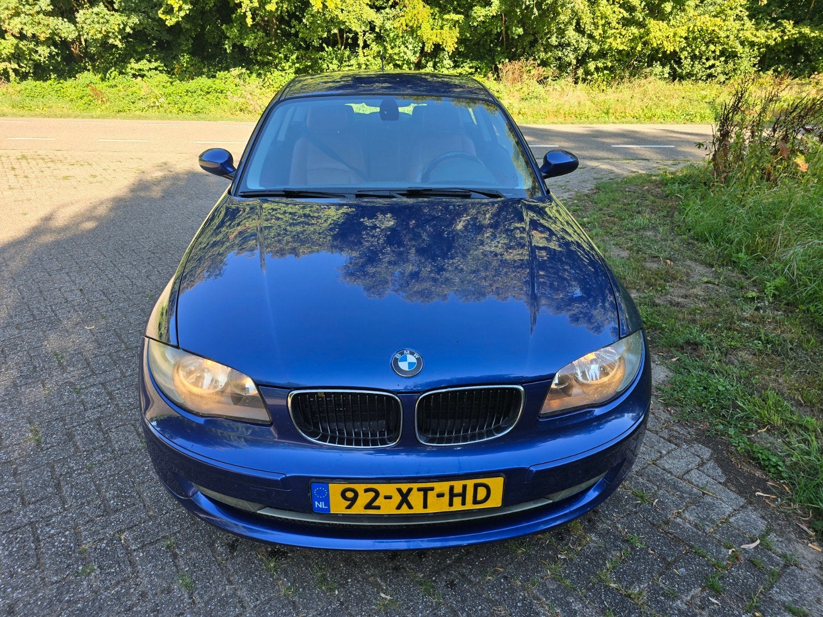 BMW 1-Serie 2.0 120I 3DR 2007 Blauw leder airco 170 pk, Auto's, 1-Serie, Achterwielaandrijving, 1995 cc, 4 cilinders