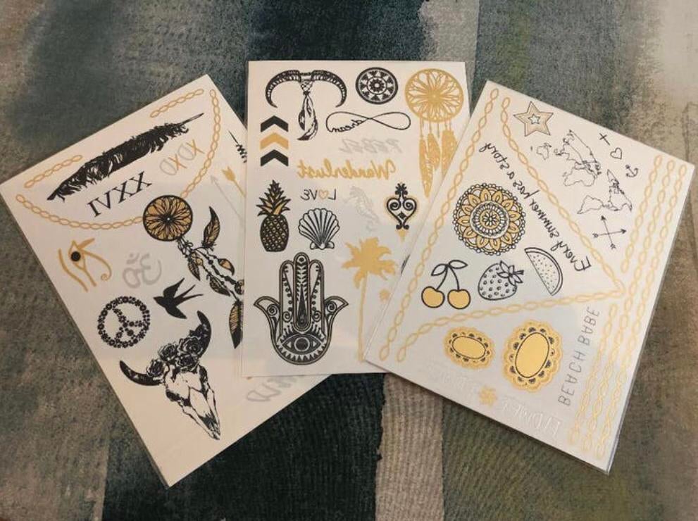 By isabelli bohotats boho geïnspireerd tijdelijke tattoo, Verzenden, Nieuw, Gehele gezicht, Toebehoren