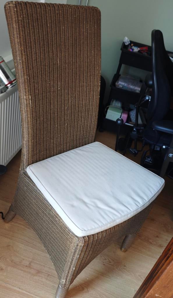 Gratis ophalen 5 eetstoelen Lloyd Loom, Ophalen, Gebruikt, Bruin, Vijf, Zes of meer stoelen